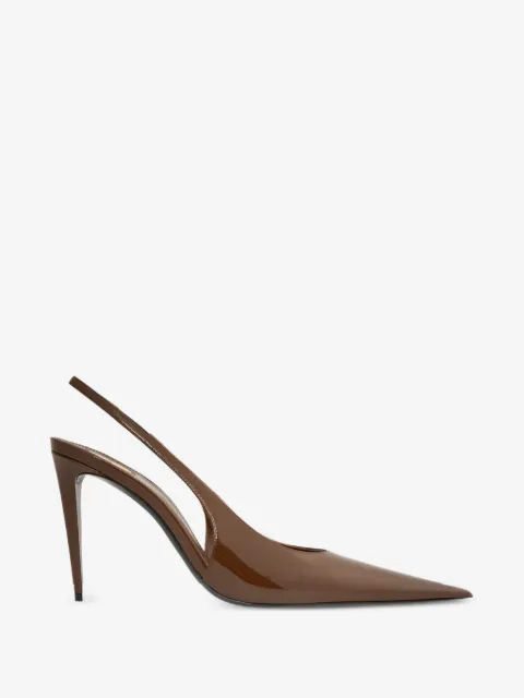 Saint Laurent Guermantes patent slingback pumps