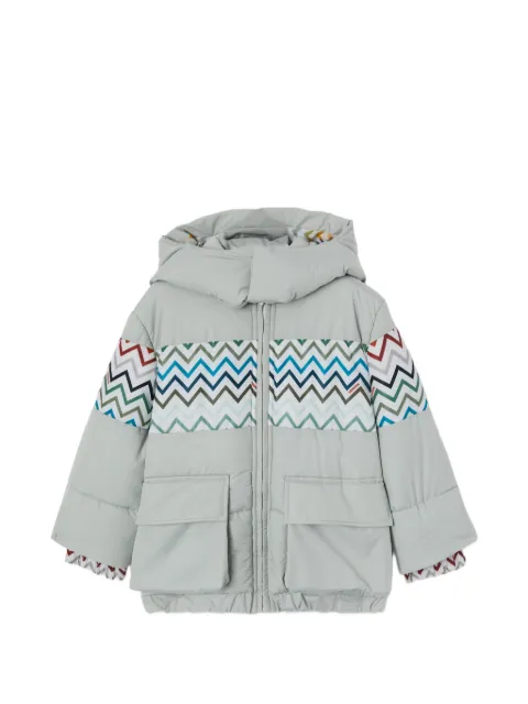 Missoni Kids zigzag-print hooded coat