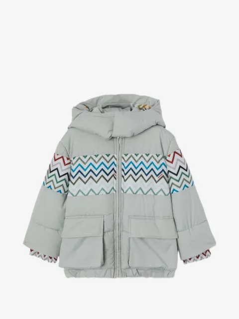 Missoni Kids abrigo con capucha