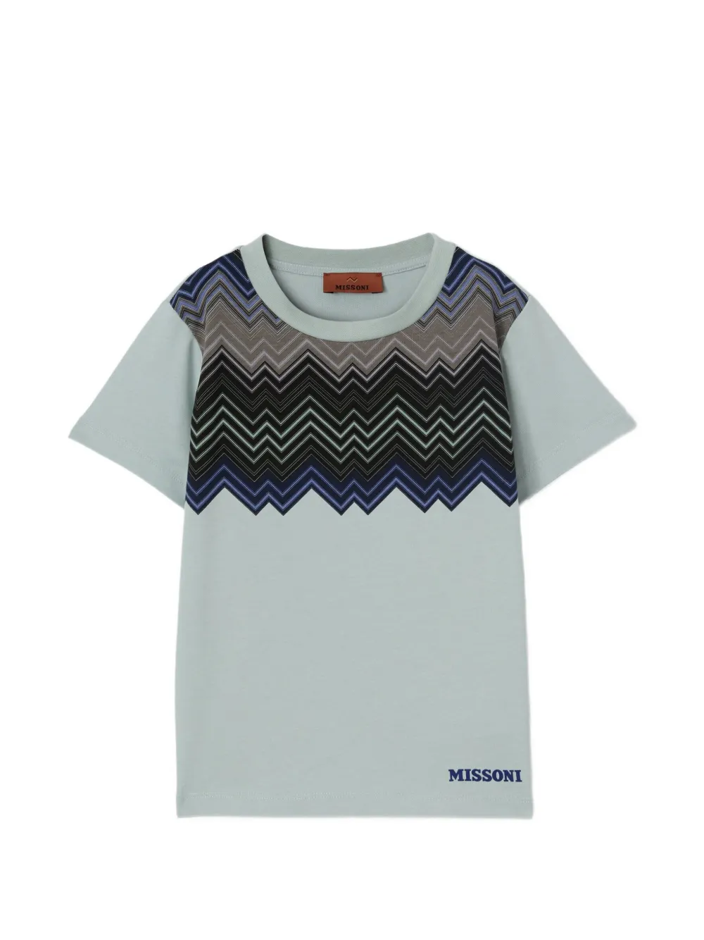 Missoni Kids zigzag-print T-shirt - Blau