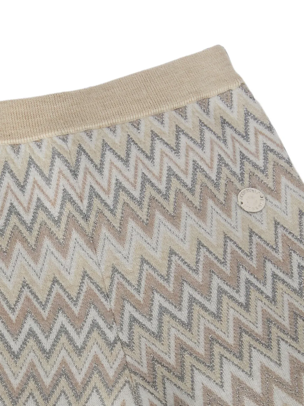 Missoni Kids Palazzo broek met zigzag-patroon Beige