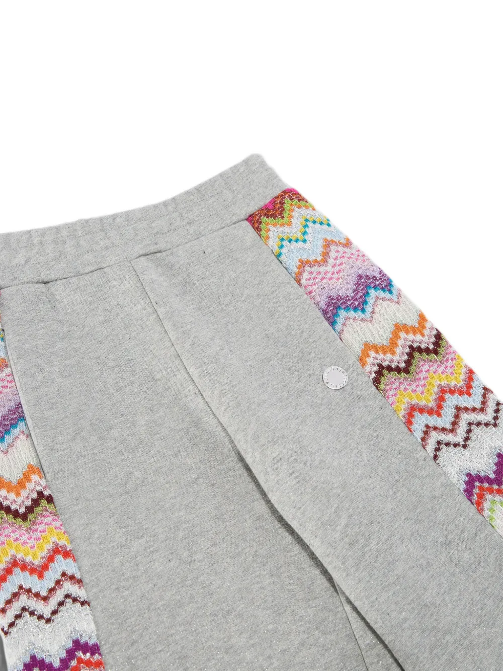 Missoni Kids Trainingsbroek met zigzag-afwerking Grijs