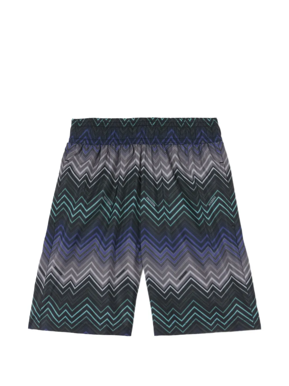Missoni Kids zigzag-print swim shorts - Schwarz