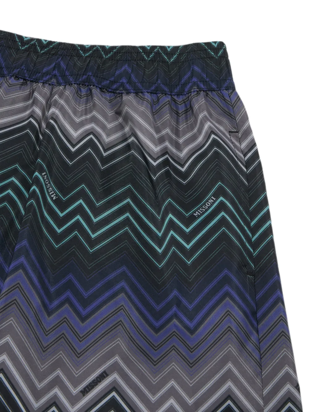 Missoni Kids Zwembroek met zigzag-print Zwart