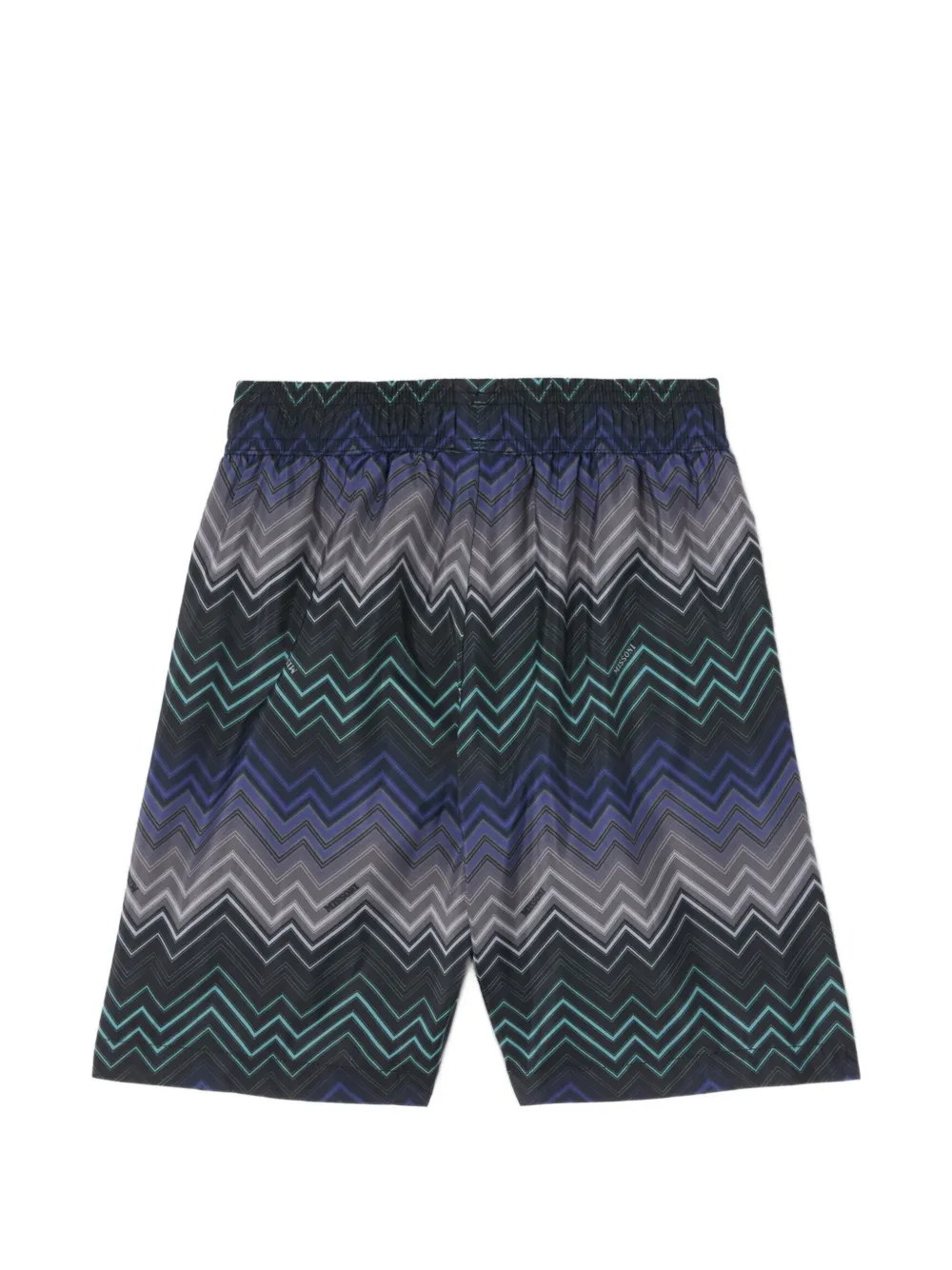 Missoni Kids Zwembroek met zigzag-print Zwart