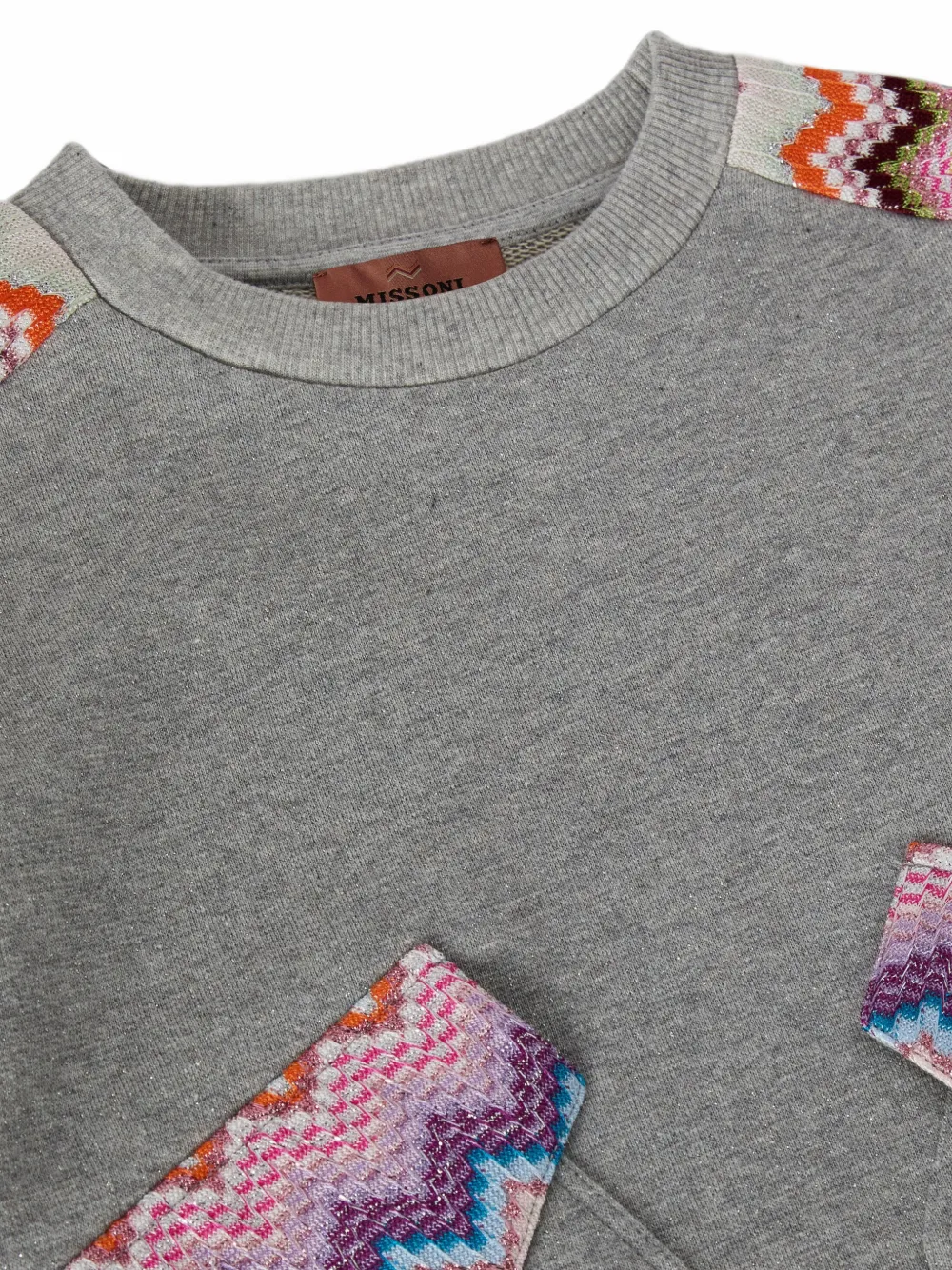 Missoni Kids Sweater met zigzag vlak Grijs