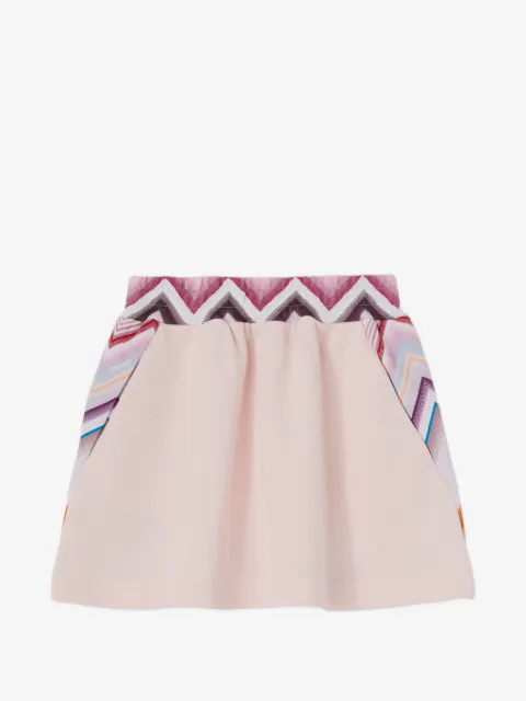 Missoni Kids falda elástica con estampado en zigzag
