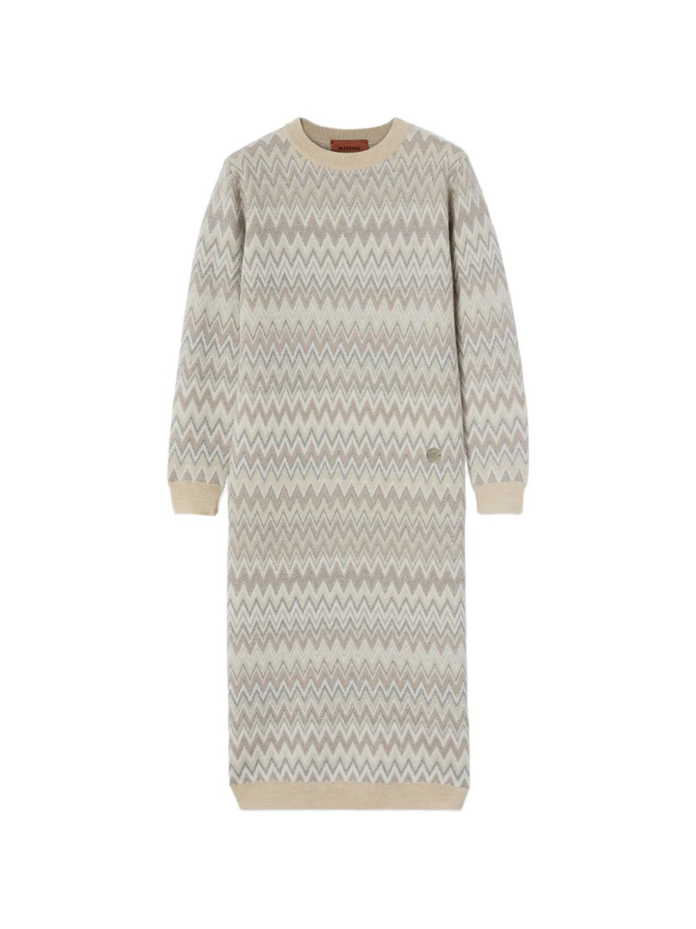 Missoni Kids Zigzag knit dress - Nude