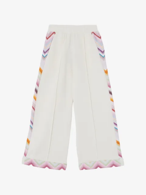 Missoni Kids pantalones de chándal con estampado en zigzag