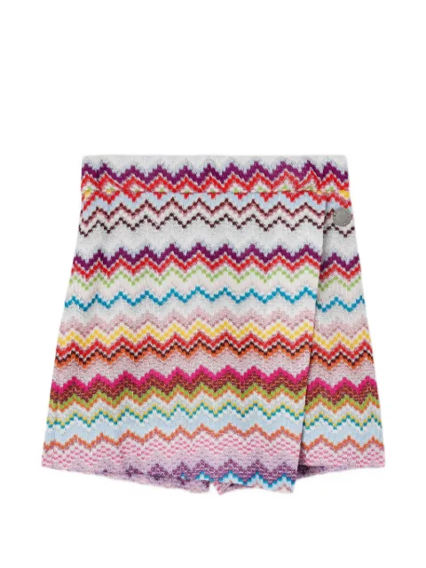 Missoni Kids zigzag-knit wrap skirt