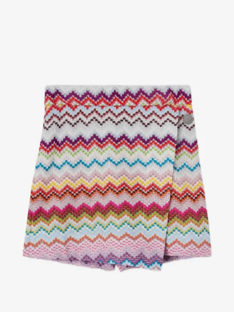 Missoni Kids zigzagstrikket slå om-nederdel