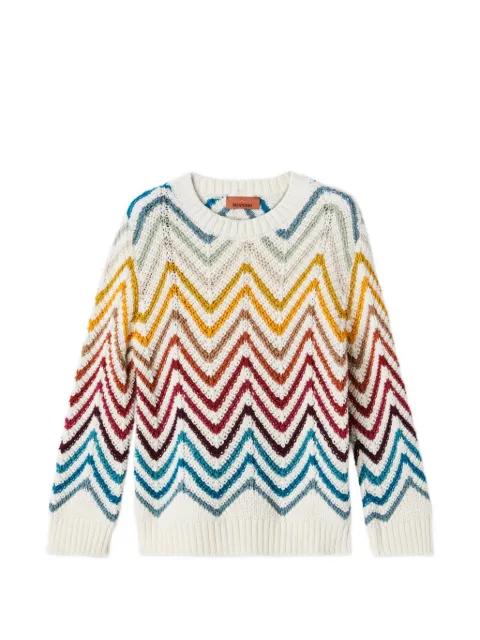 Missoni Kids 锯齿纹针织毛衣