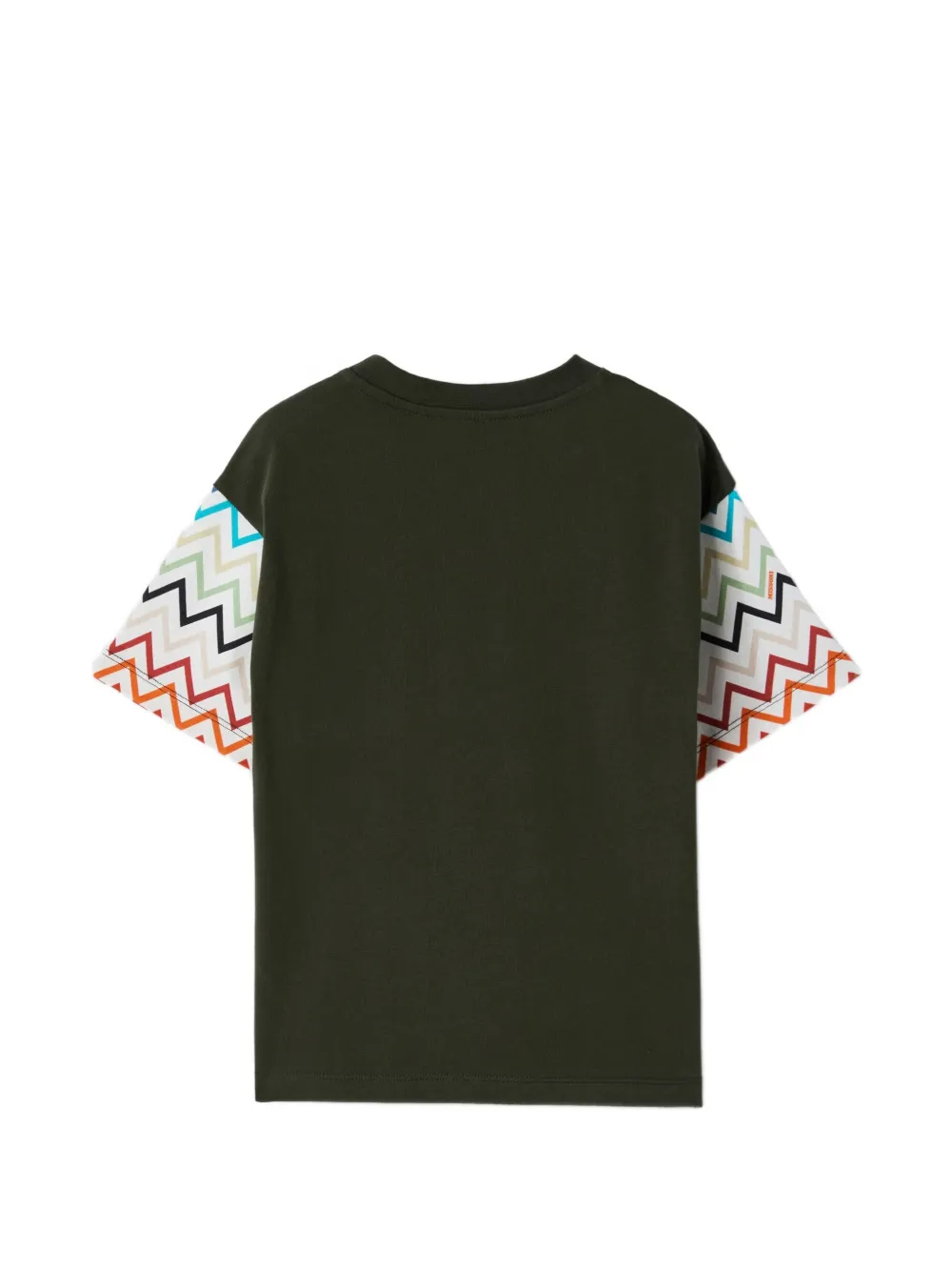 Missoni Kids T-shirt met zigzagprint en zak Groen
