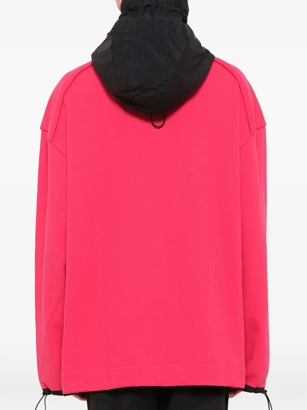 Juun.J Hoodie met trekkoordmanchetten en logoprint Roze