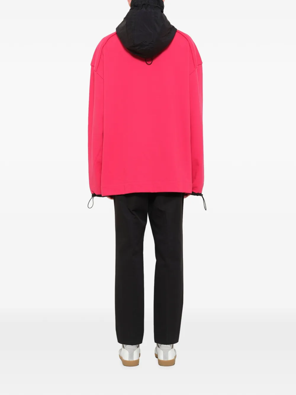 Juun.J Hoodie met trekkoordmanchetten en logoprint Roze
