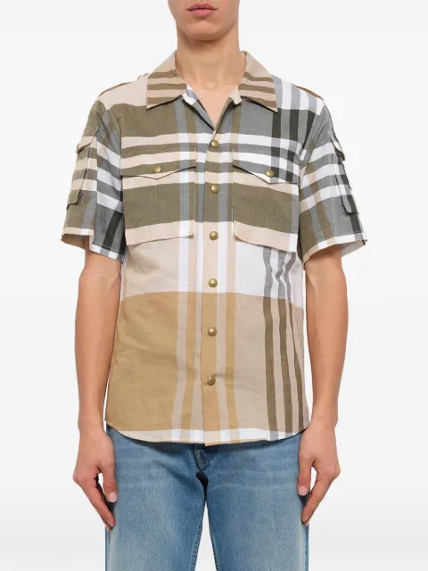 Moncler check-print utility shirt