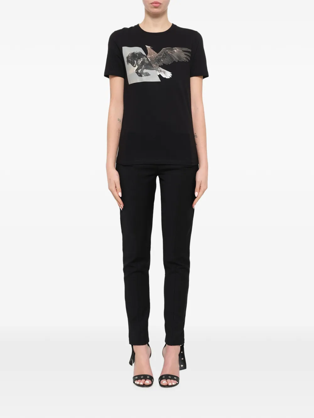 Neil Barrett T-shirt met grafische print Zwart