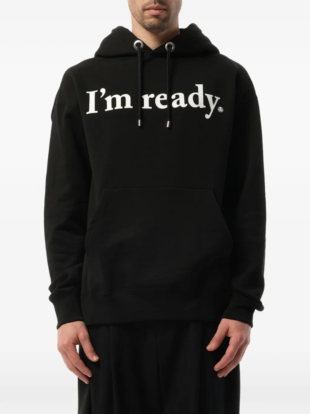 Mastermind Japan skull-print drawstring hoodie - Black