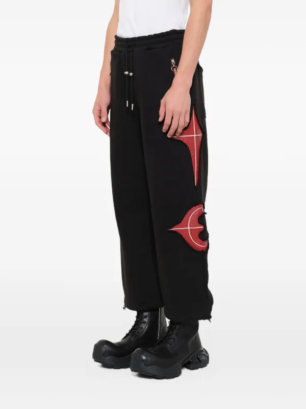 THUG CLUB ワークパンツ THUG CLUB New Rock graphic-print Track Pants | Black | FARFETCH
