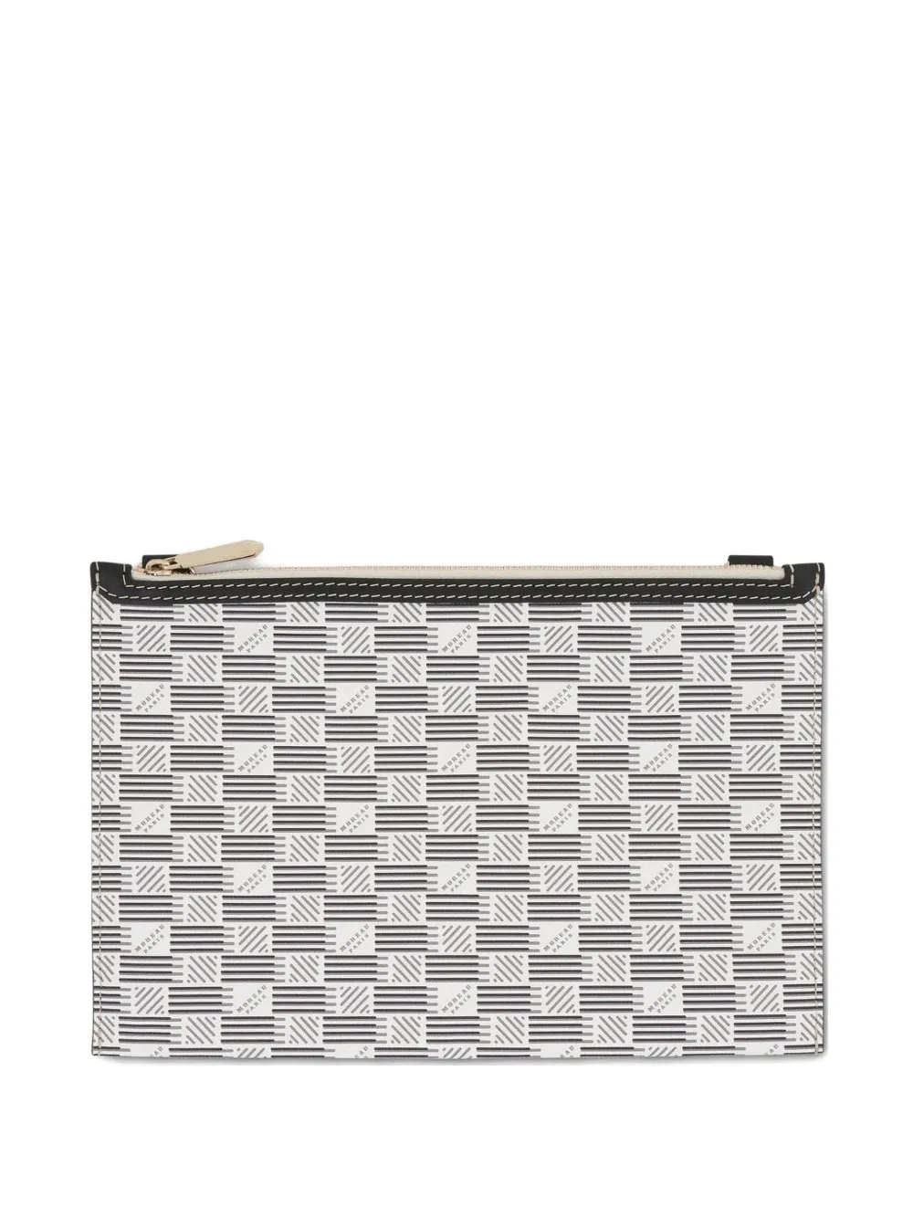 Moreau PM Saint monogram-pattern pouch - Bianco