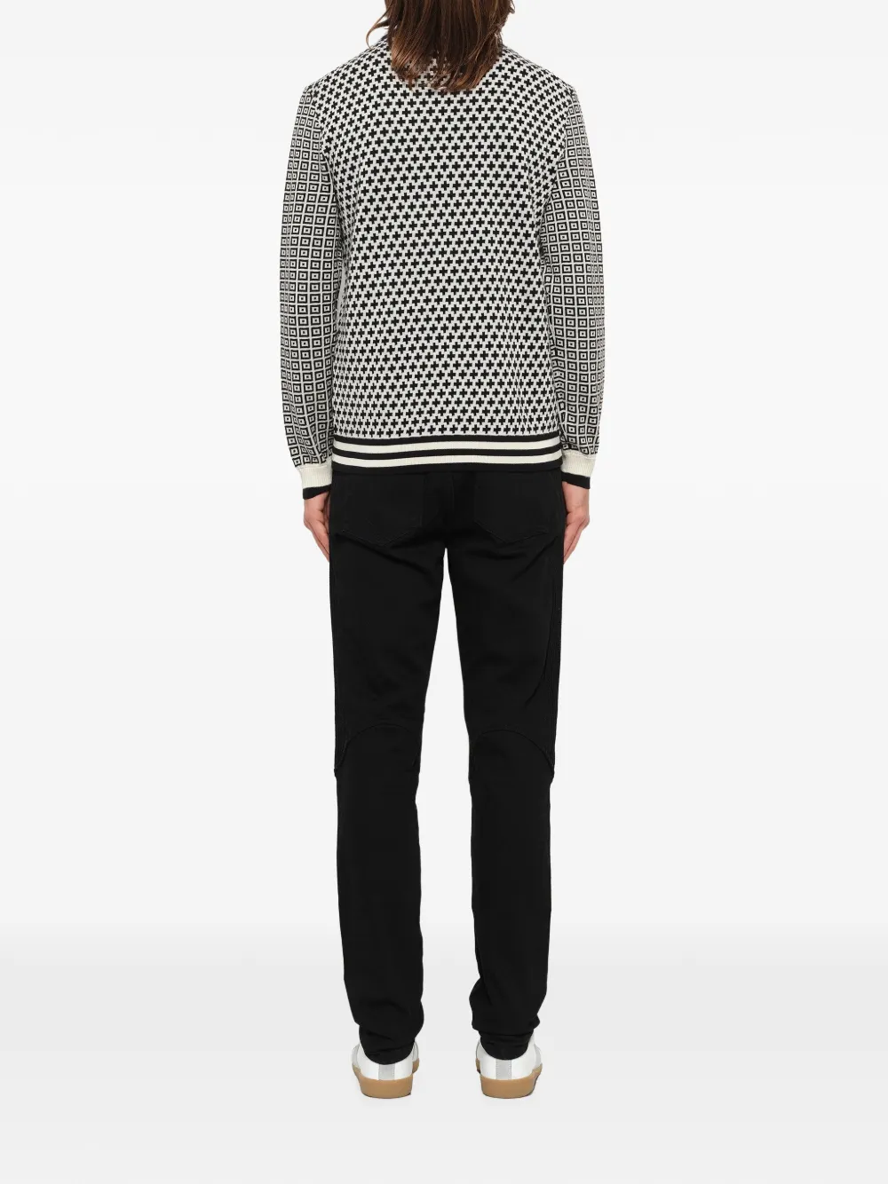 Kenzo Fair Isle intarsia gebreide sweater Zwart