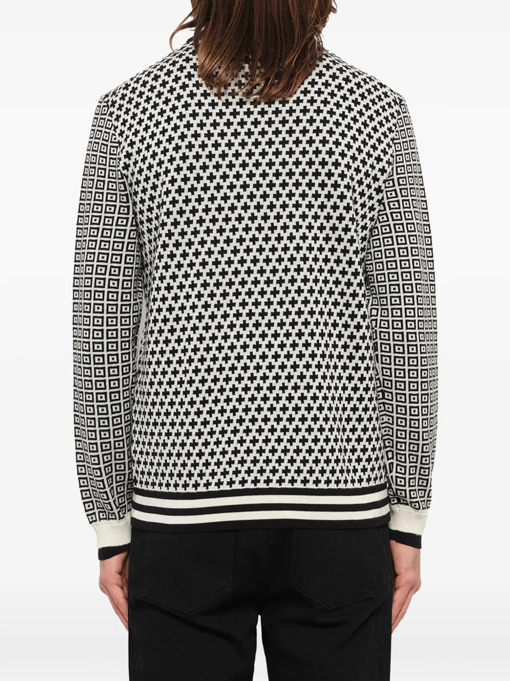 Kenzo Fair Isle intarsia gebreide sweater Zwart