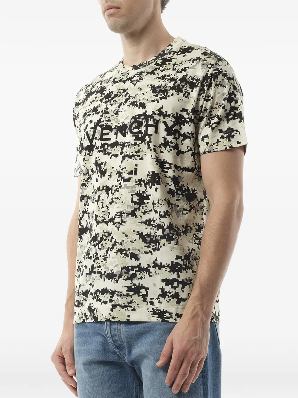 Givenchy T-shirt met camouflageprint Beige