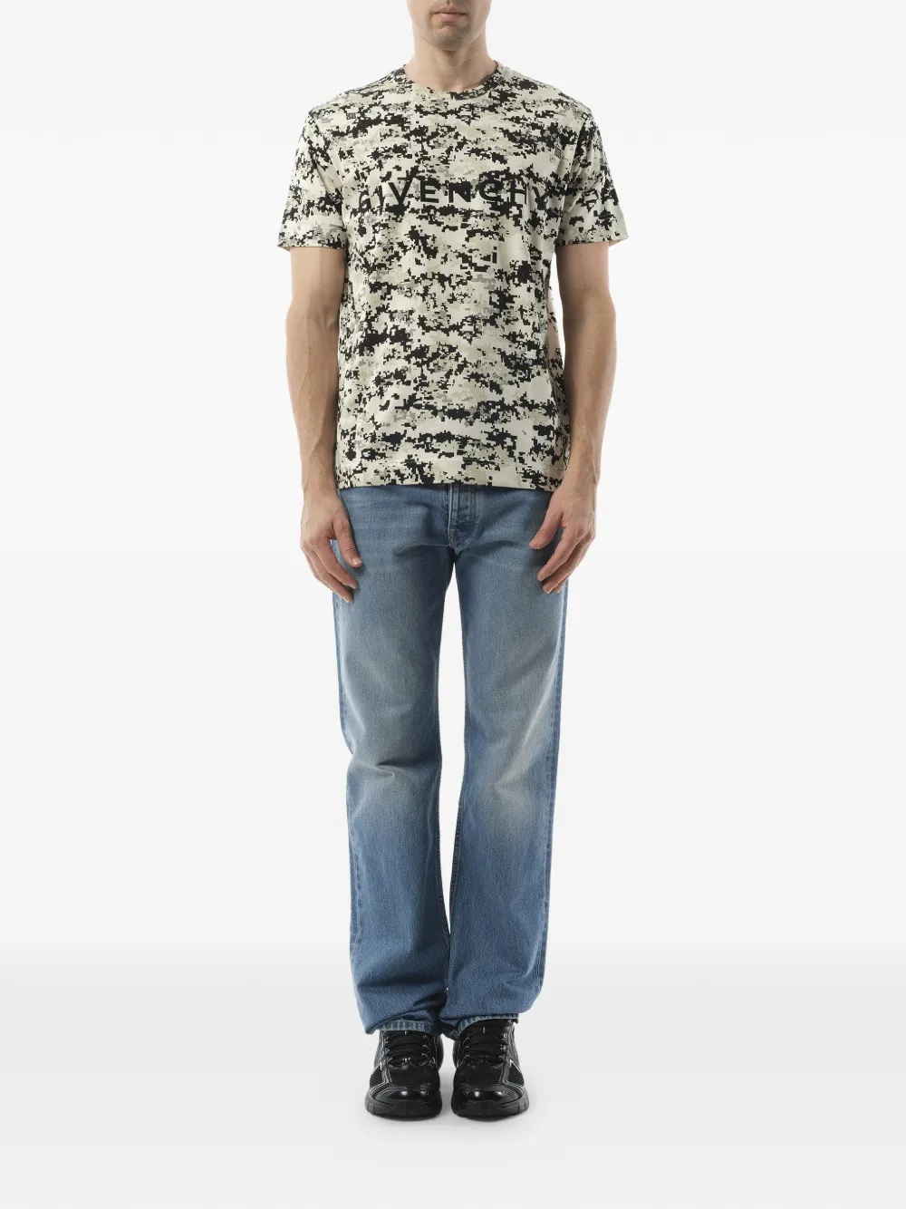 Givenchy T-shirt met camouflageprint Beige