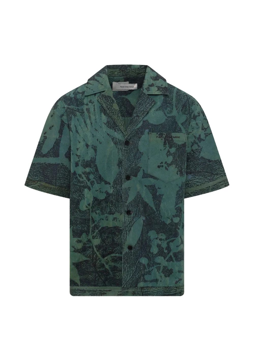 Feng Chen Wang plant-dyed textured shirt - Grün