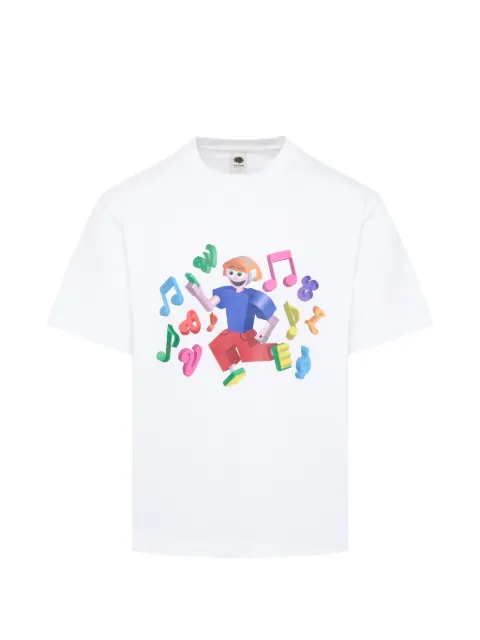 Vowels 3D front-print T-shirt