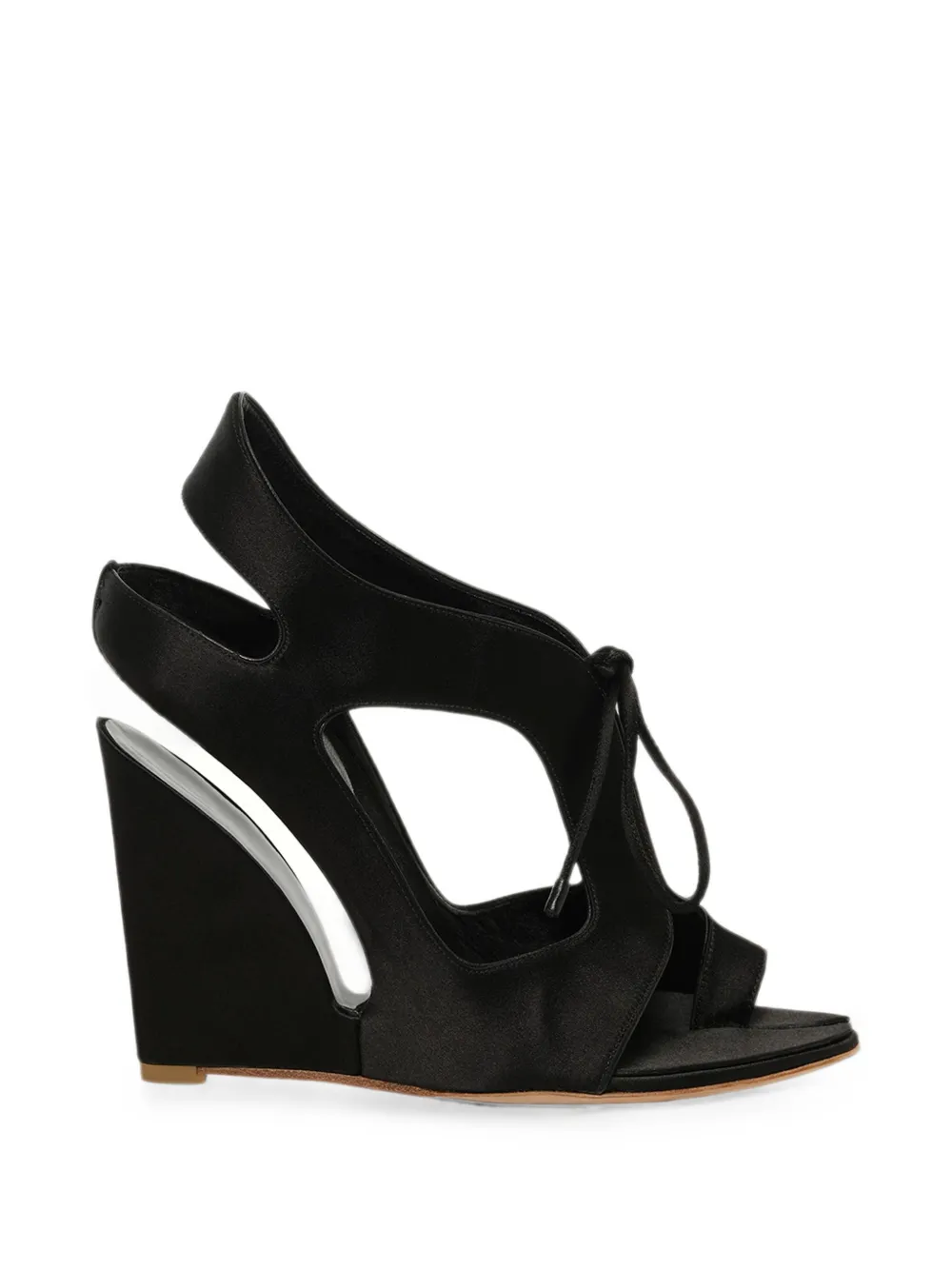 Balenciaga lace-up wedged sandals Zwart