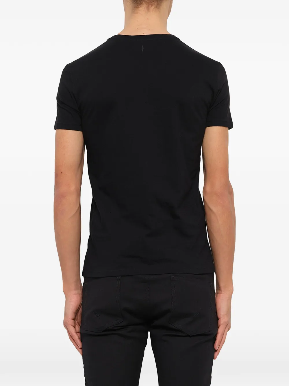 Neil Barrett T-shirt met valkenprint Zwart