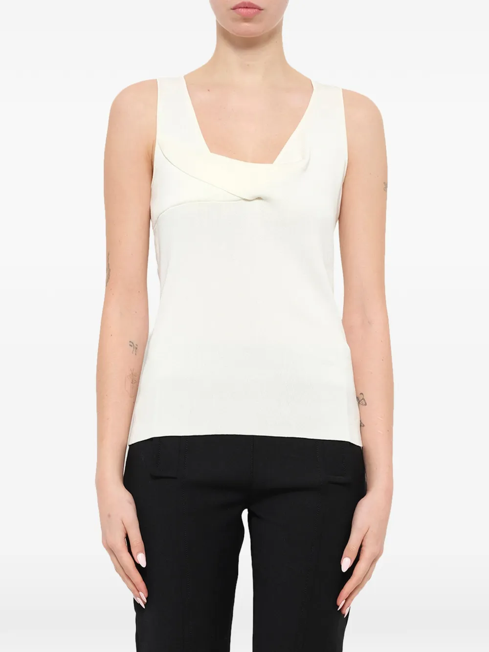 Neil Barrett Mouwloze top Wit