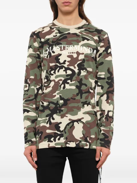 Mastermind Japan camouflage-print skull-motif T-shirt