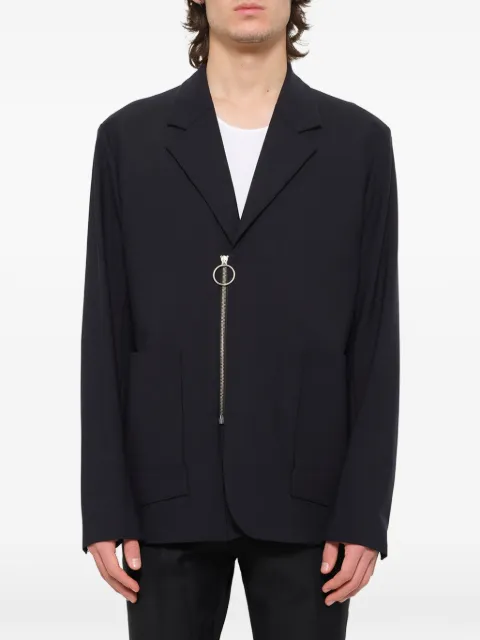 Wooyoungmi zip-detail notched-lapel blazer