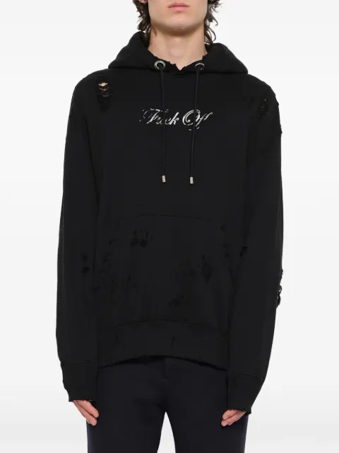 Mastermind Japan sudadera con capucha y efecto envejecido