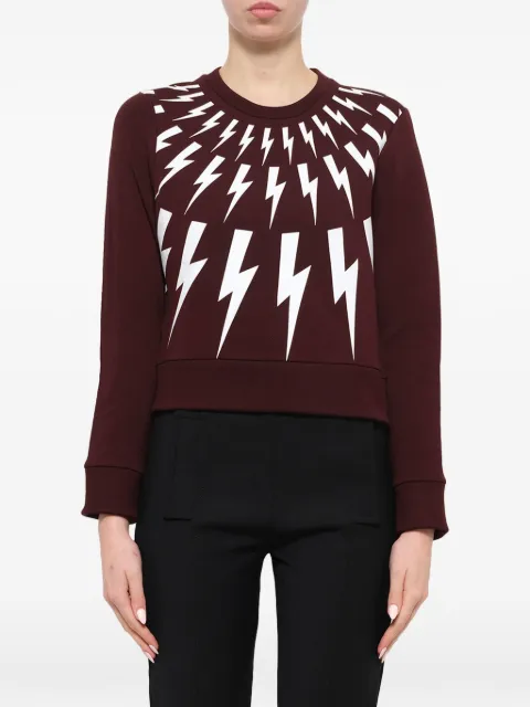 Neil Barrett sudadera Fair Isle Thunderbolt