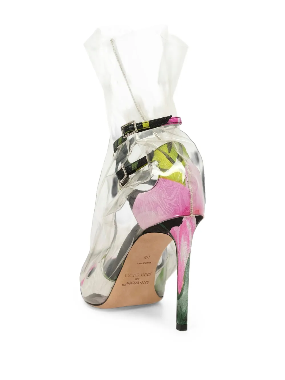 Off-White x Jimmy Choo Claire floral-print pumps Wit