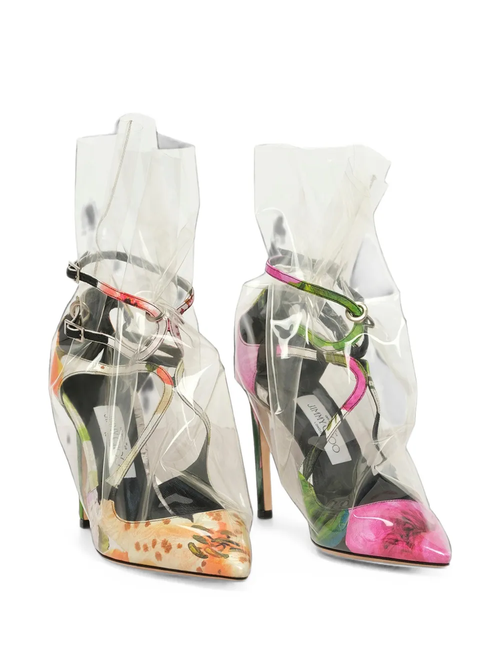 Off-White x Jimmy Choo Claire floral-print pumps Wit