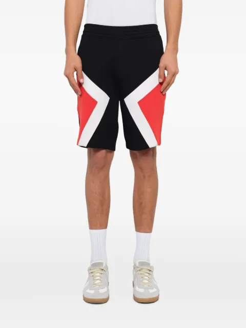 Neil Barrett shorts tejidos con diseño color block