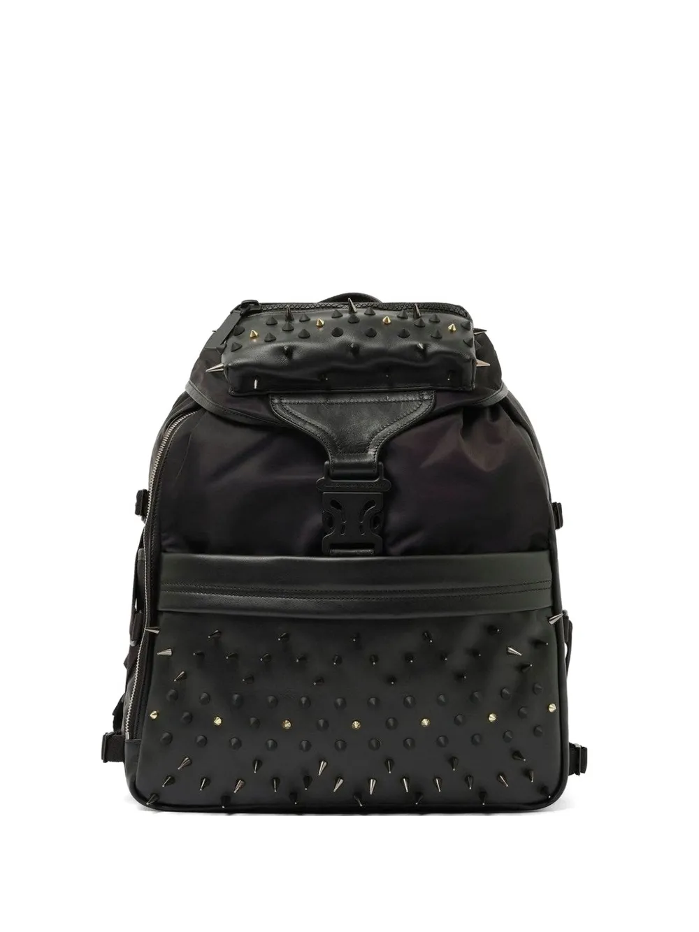 Alexander McQueen spike-embellished buckle-fastening backpack - Nero