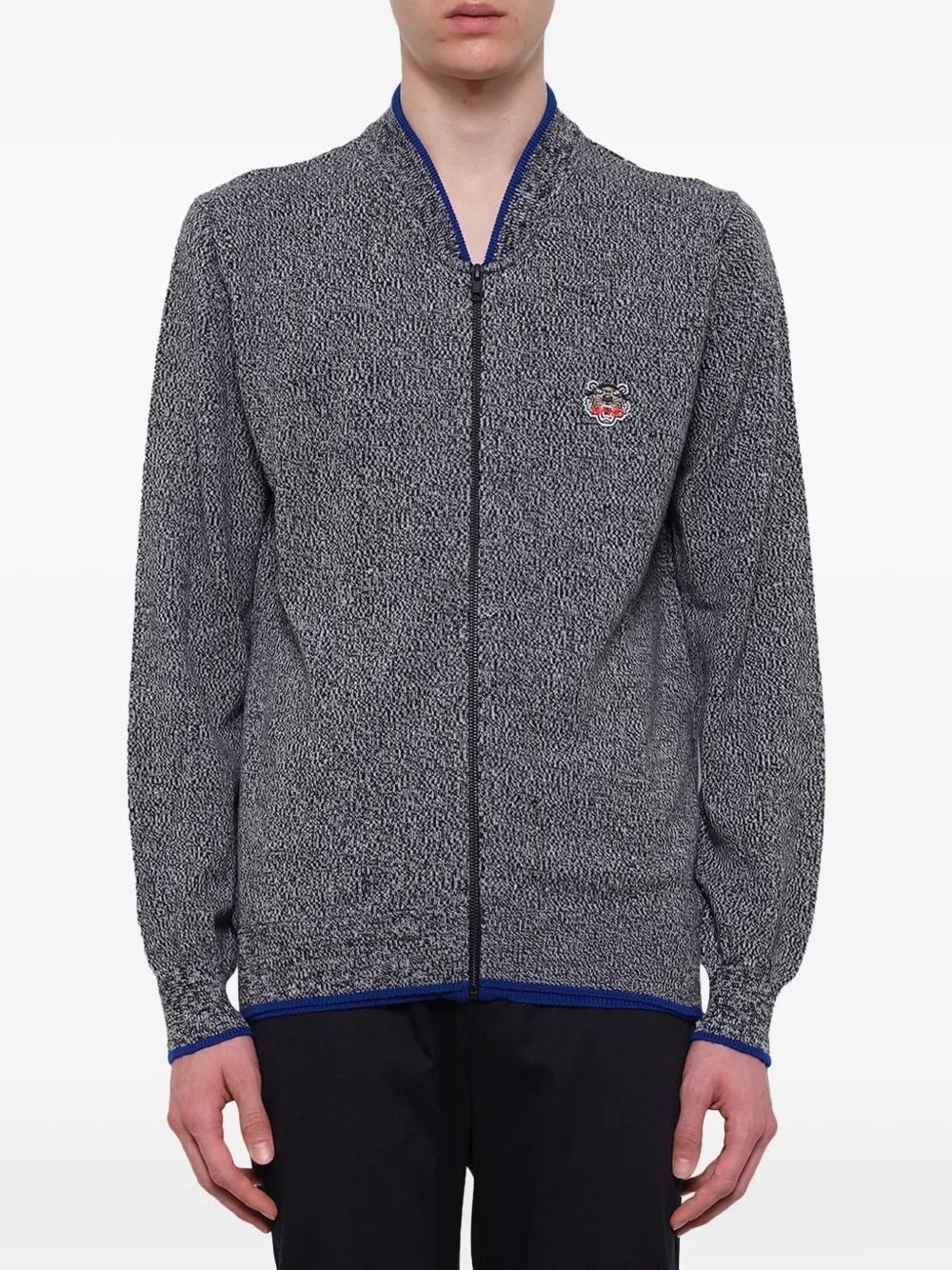 Kenzo Tiger zip-up cardigan - Grigio