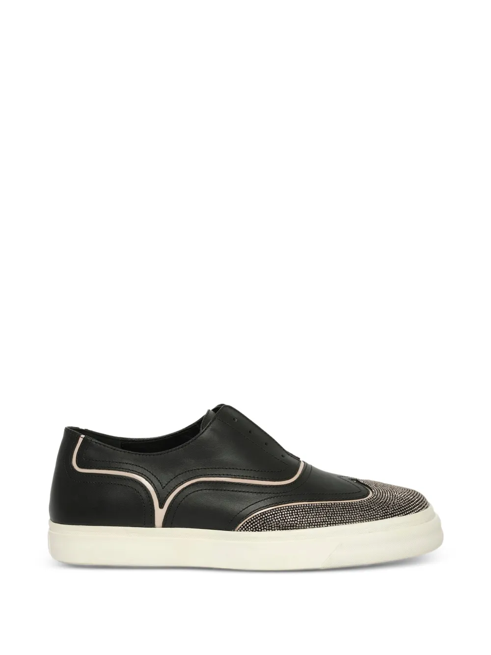 Giuseppe Zanotti crystal-embellished leather sneakers - Nero