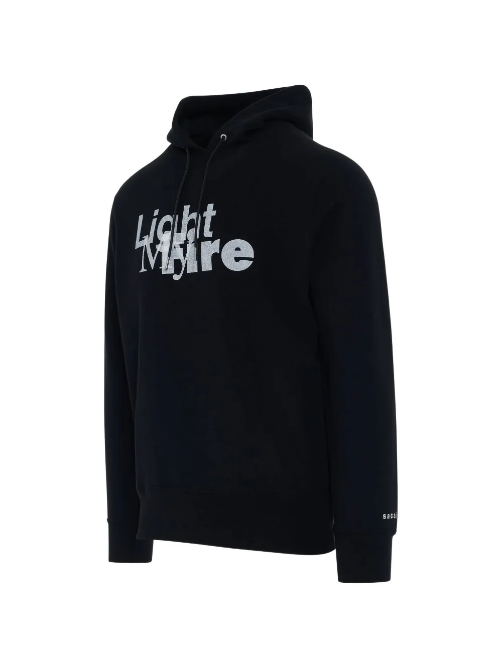 sacai Hoodie met print Zwart