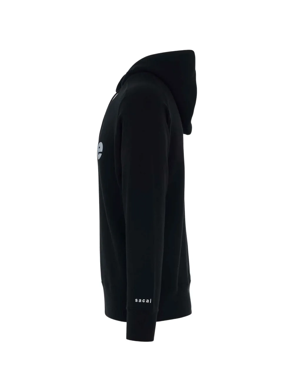 sacai Hoodie met print Zwart