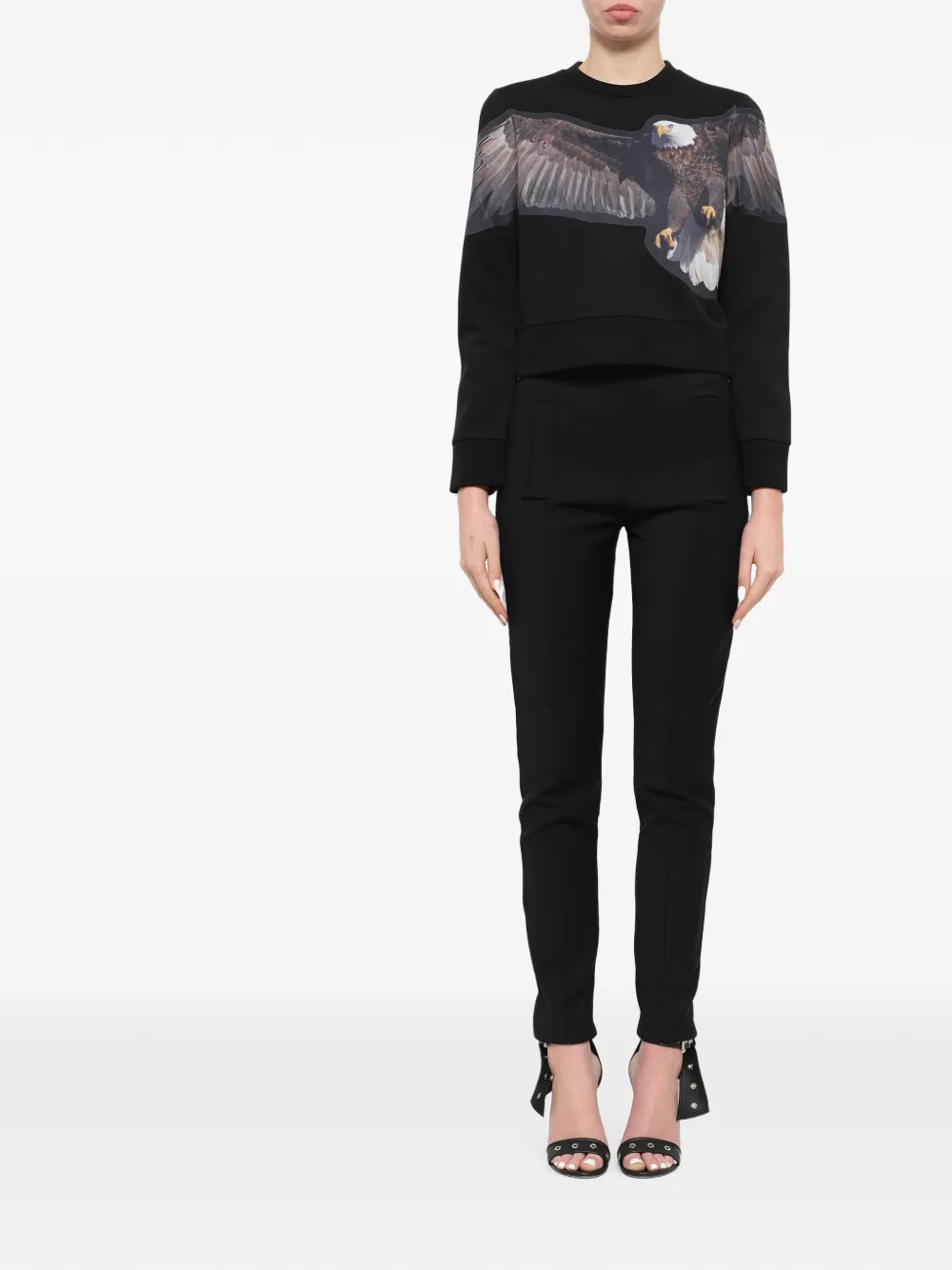 Neil Barrett Sweater met adelaarprint Zwart