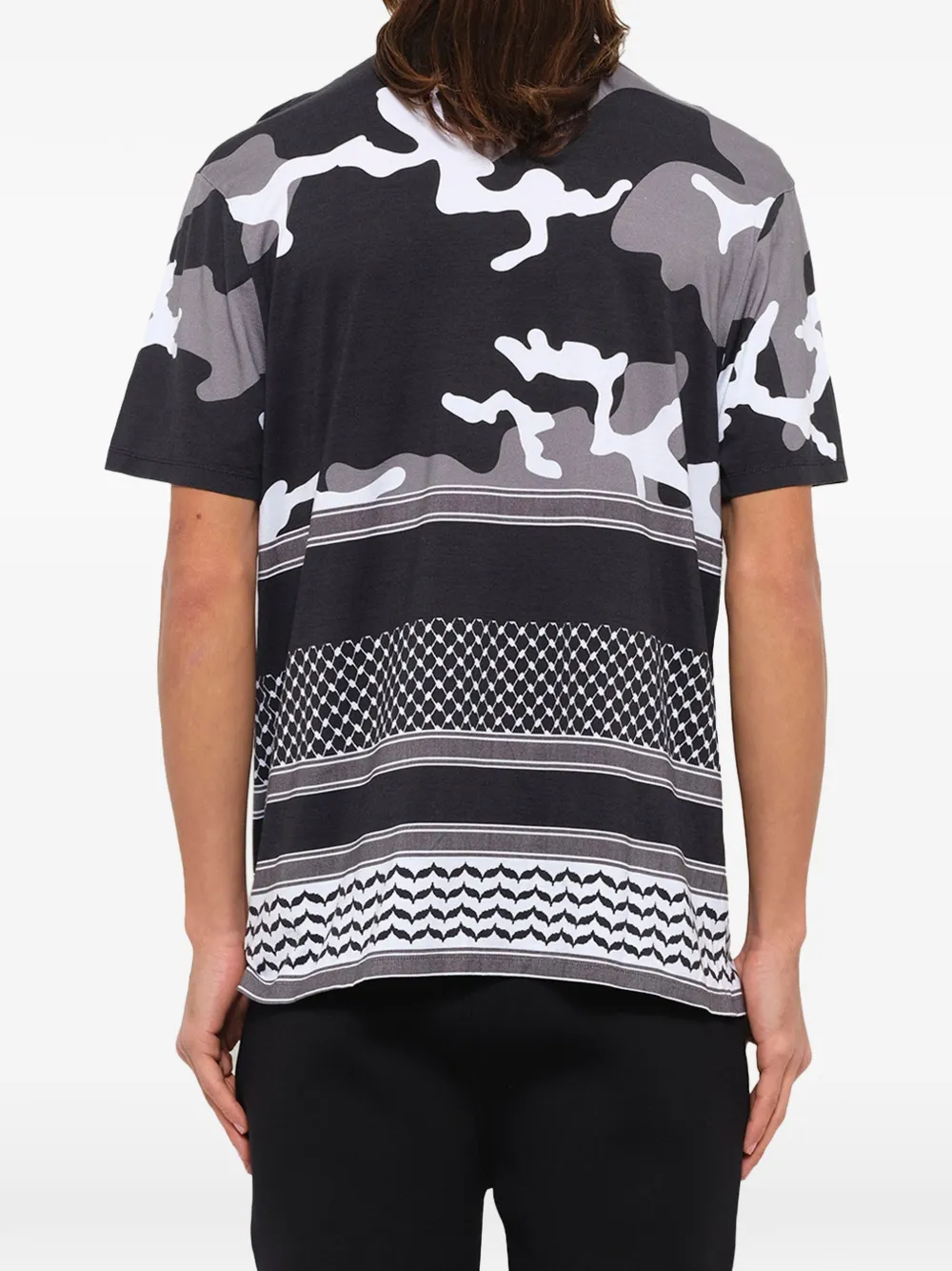 Neil Barrett T-shirt met camouflageprint Zwart