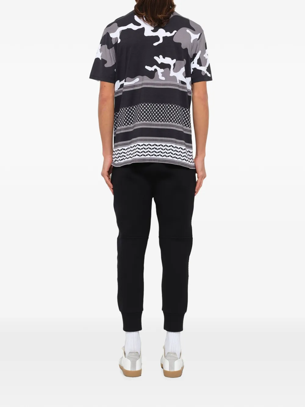 Neil Barrett T-shirt met camouflageprint Zwart