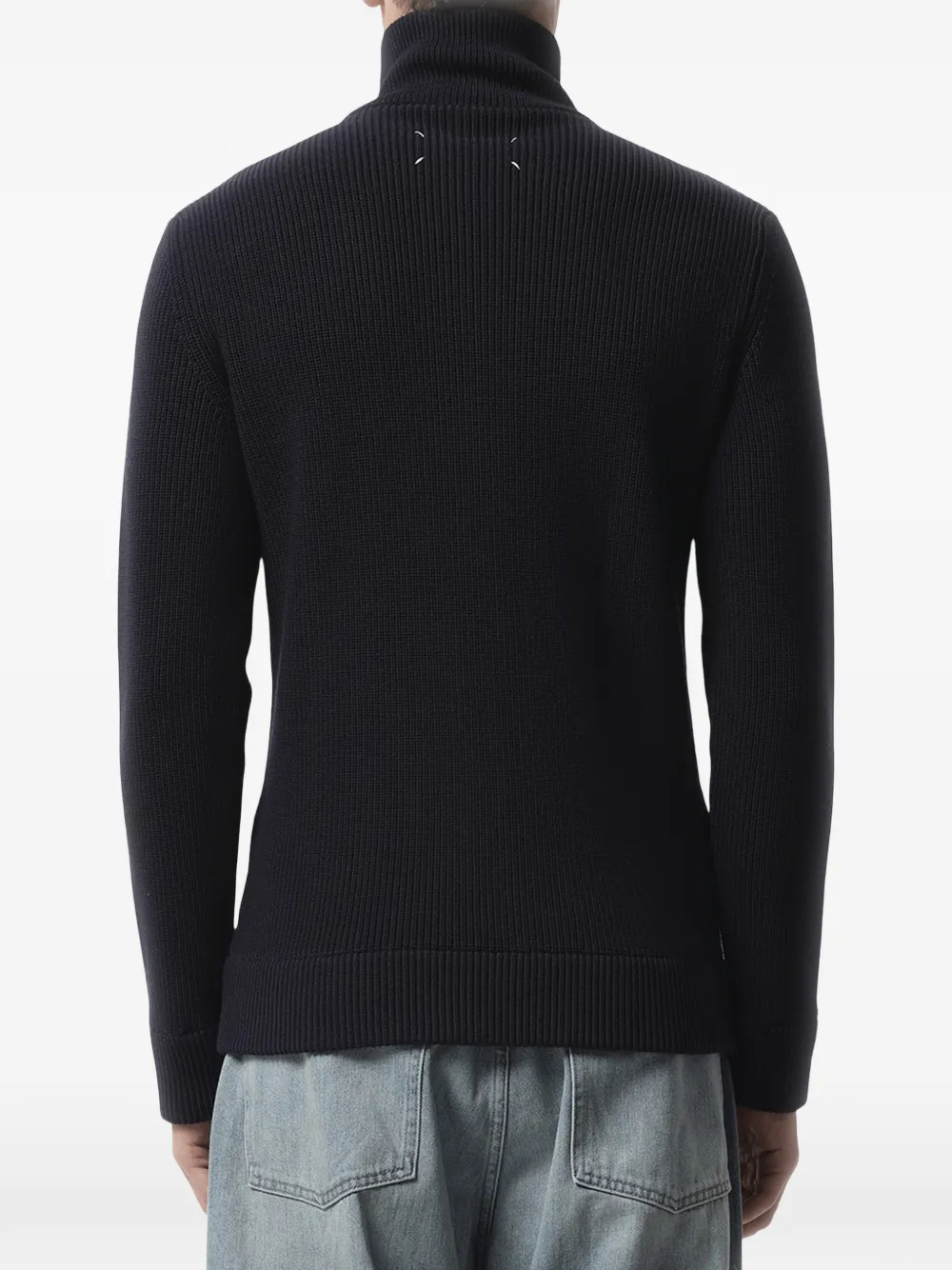 Maison Margiela Geribbeld vest met rits Blauw