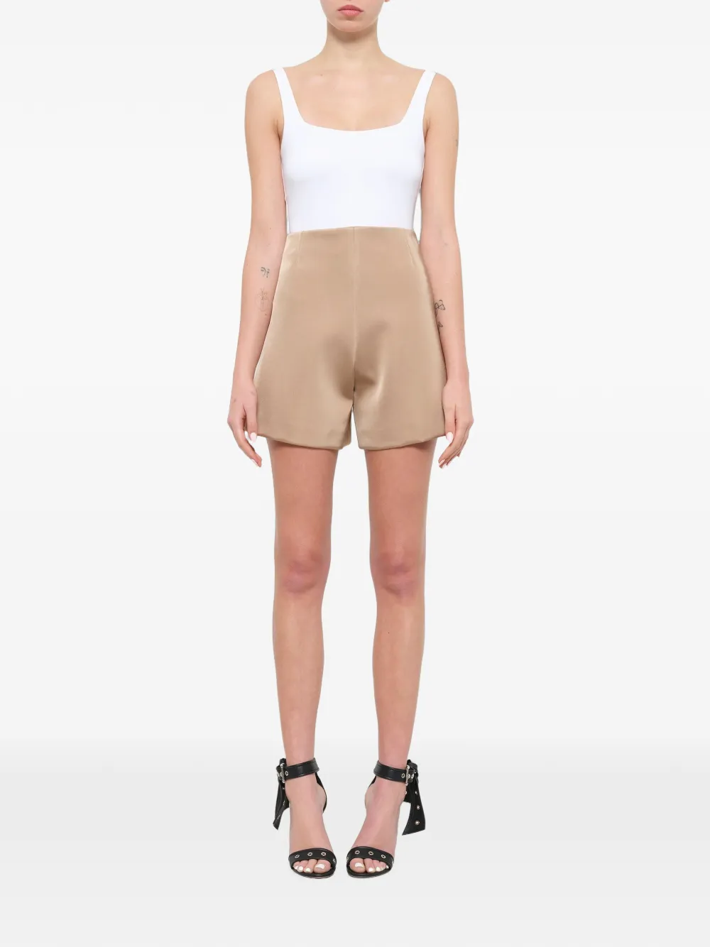 Neil Barrett High waist shorts Beige